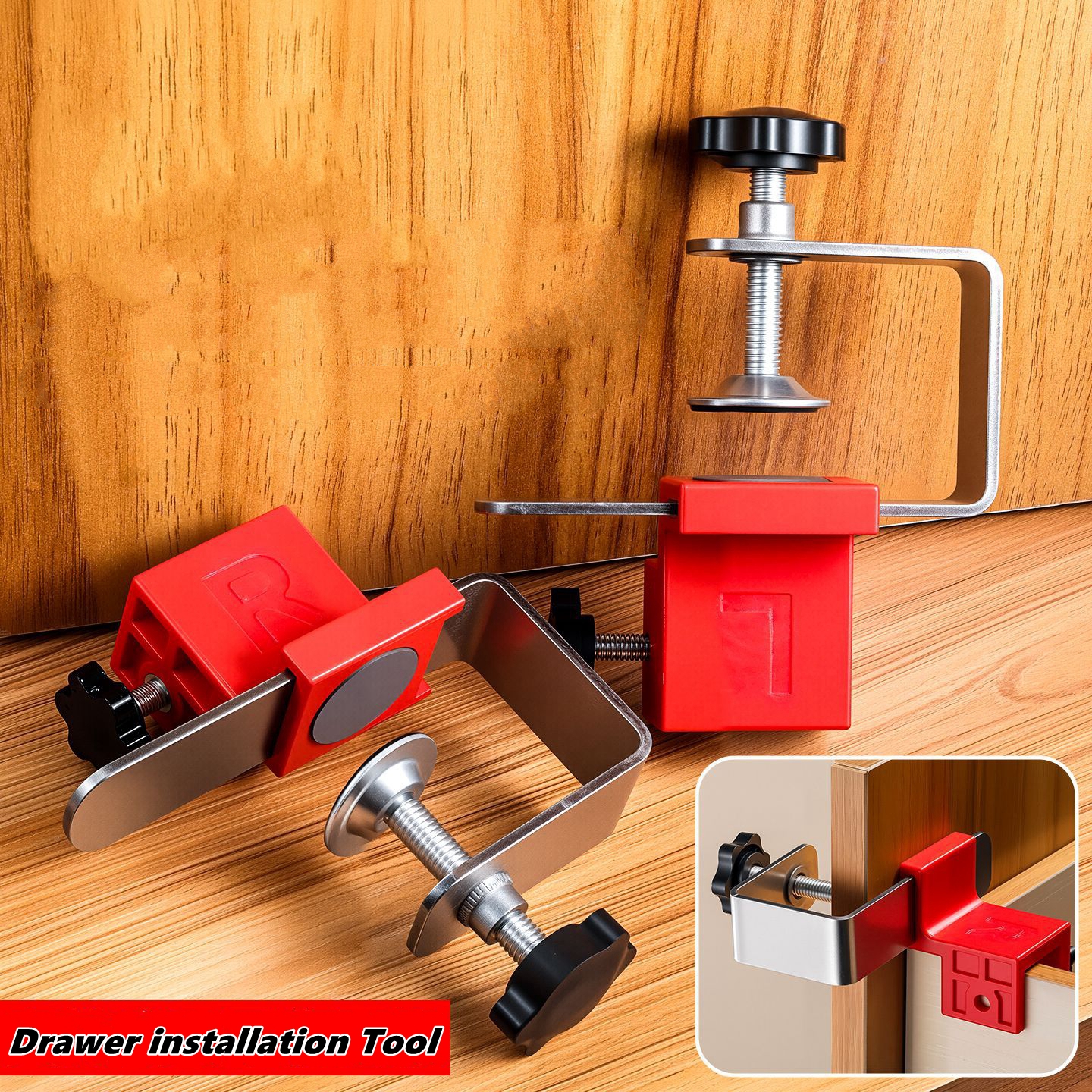 Woodworking Quick Clamps - ปรับลิ้นชักคลิปยึดสูงแผงลิ้นชักติดตั้งอย่างรวดเร็ว CLAMP เฟอร์นิเจอร์ขนาดใหญ่แผงยึดเสริมเครื่องมือ JIG