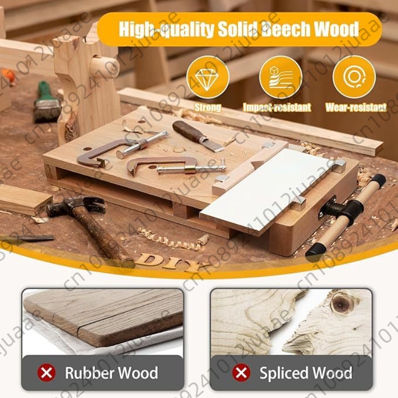 Woodworking Vise - โต๊ะทำงานไม้เนื้อแข็งพร้อมตัวจับยึดและอุปกรณ์เสริม G-Fixtures