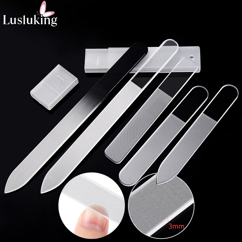 Woodworking File - แก้วใสตะไบเล็บ Buffing Grit Sanding ขัดเล็บเล็บชุดเครื่องมือ Professional