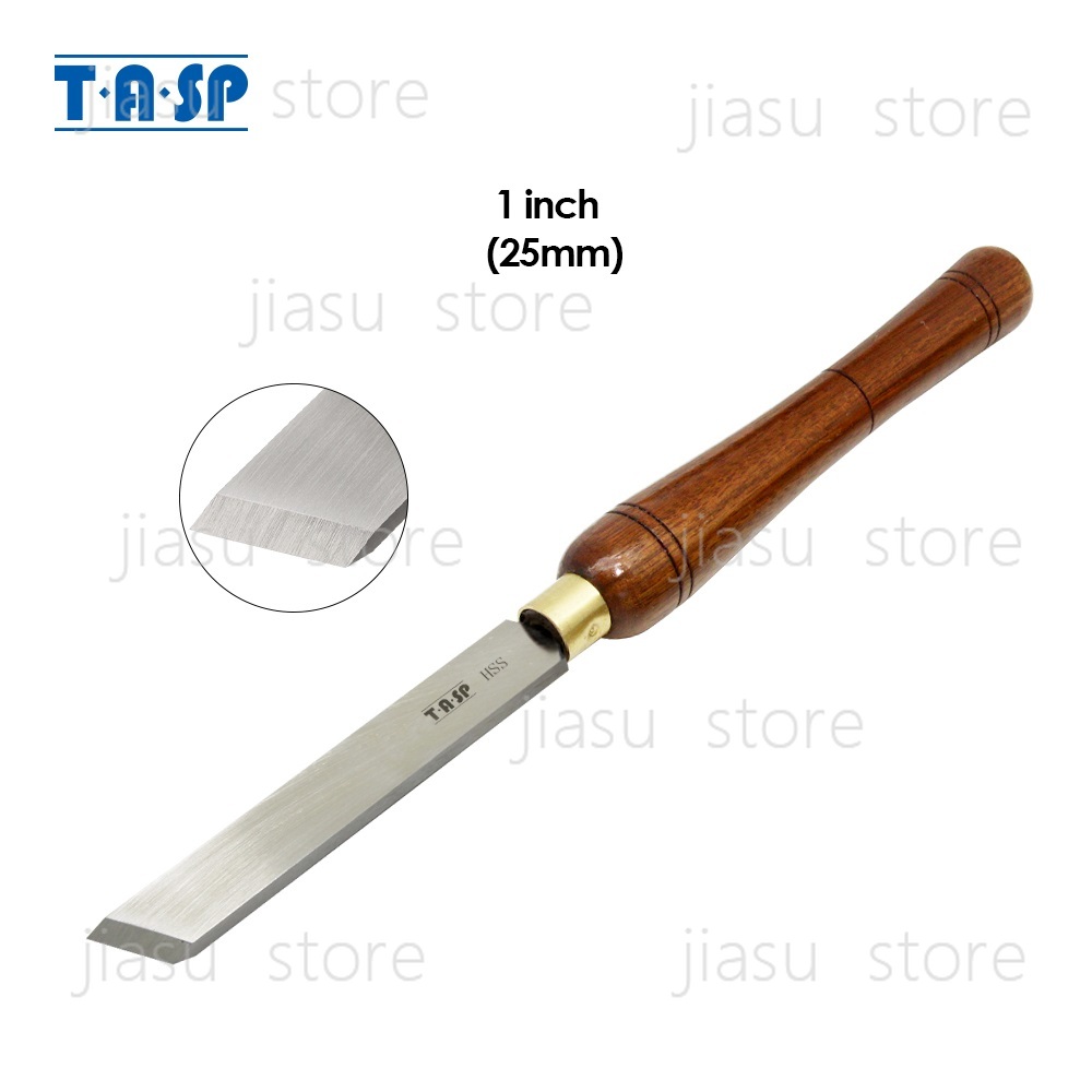 Skew Chisel Wood - สิ่วเฉือนไม้ TASP HSS สำหรับงานกลึงไม้ ด้ามไม้วอลนัท ขนาด