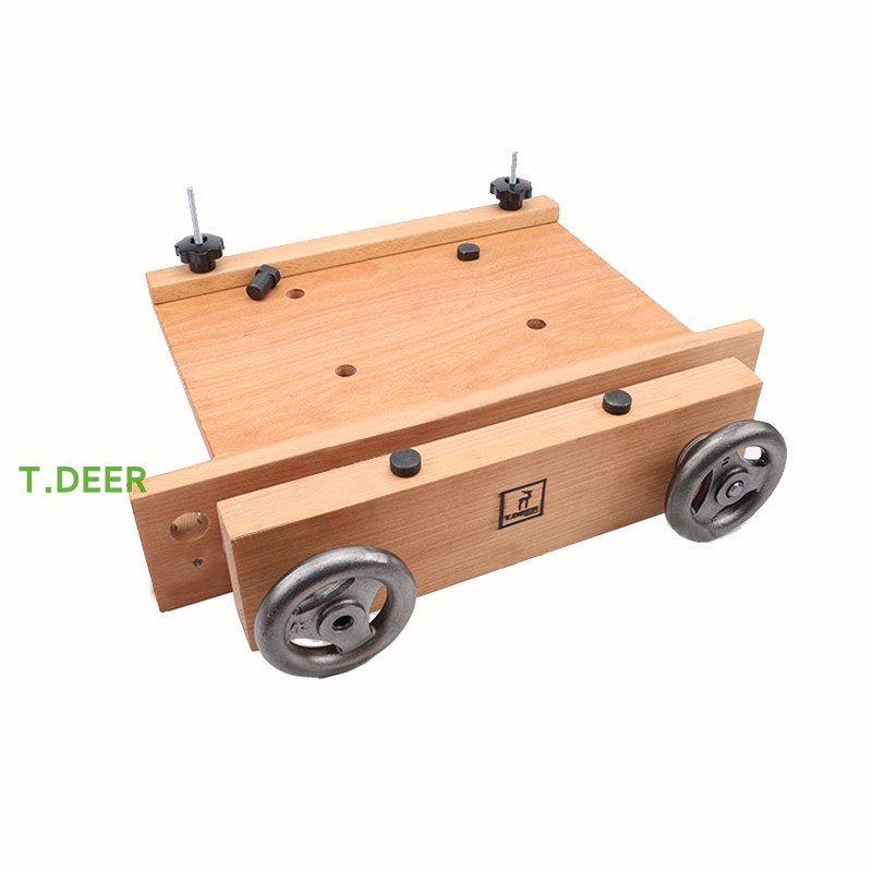 Woodworking Vise - โต๊ะทํางานไม้บีชขนาดเล็กแบบพกพาที่สมบูรณ์พร้อม Moxon Vise, T.DEER WB-4316 MOXON,