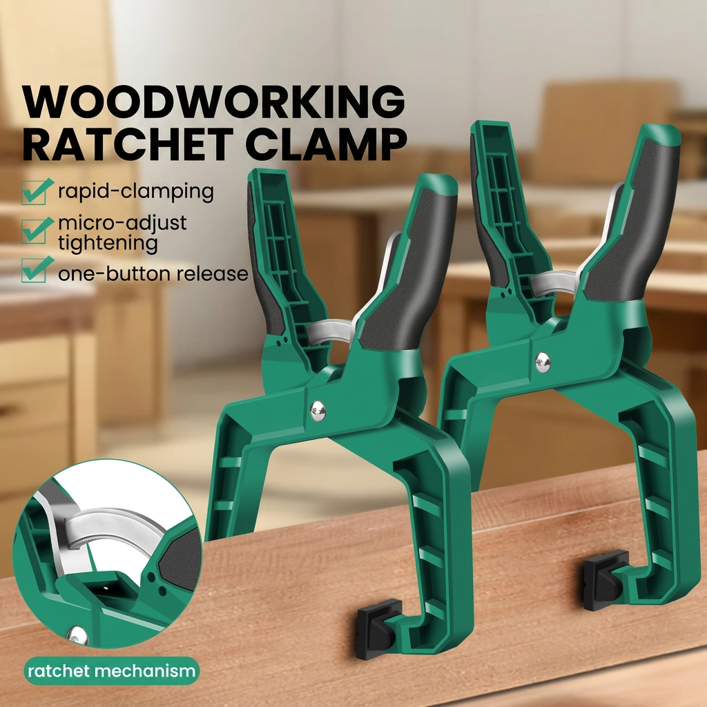 Woodworking Quick Clamps - คีมหนีบแบบล็อคสำหรับงานหนัก 1 ชิ้น สำหรับขั้วต่อ C คีมจับแบบตั้งโต๊ะ