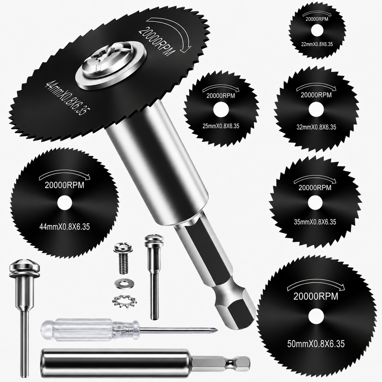 Band Saw Blade - ใบเลื่อยโรตารี่ HSS 10 ชิ้น ขนาด 1/4