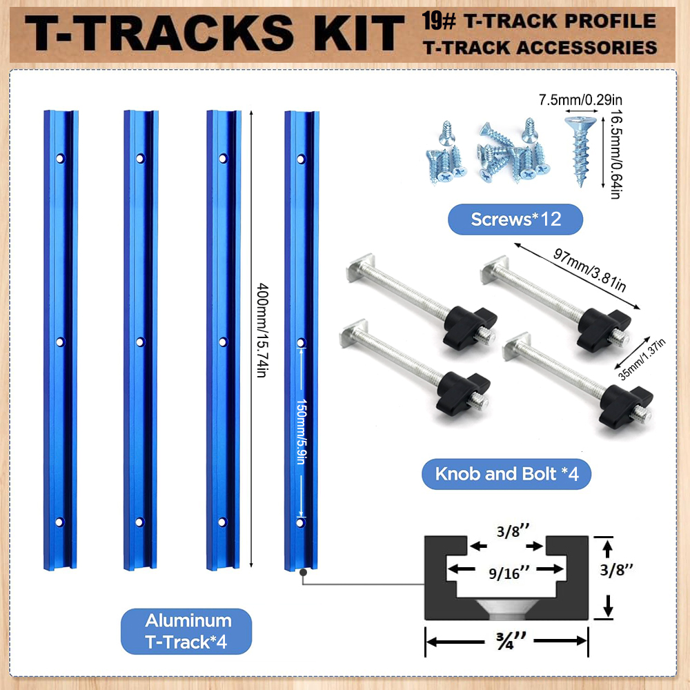 Woodworking Shop - งานไม้ 19 # ชุดราง T-track และอุปกรณ์เสริม