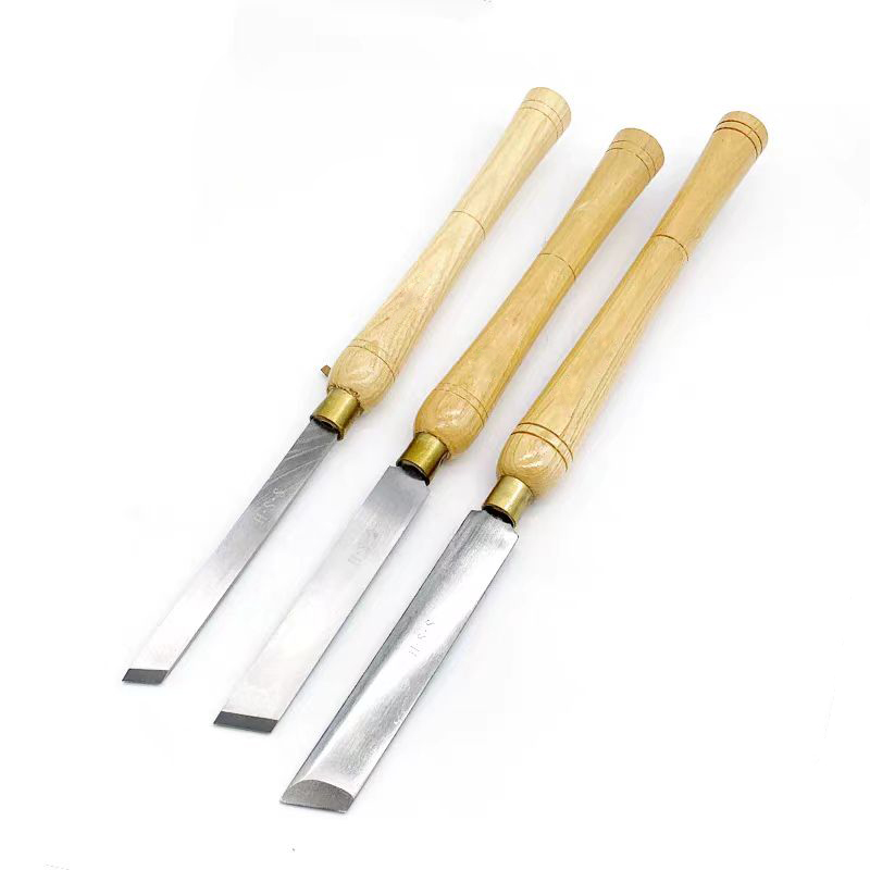Skew Chisel Wood - งานไม้เครื่องมือโค้งเฉียงมีดตัดมีดเปล่า HSS V Groove Arc แกนรอบหมุนรอก