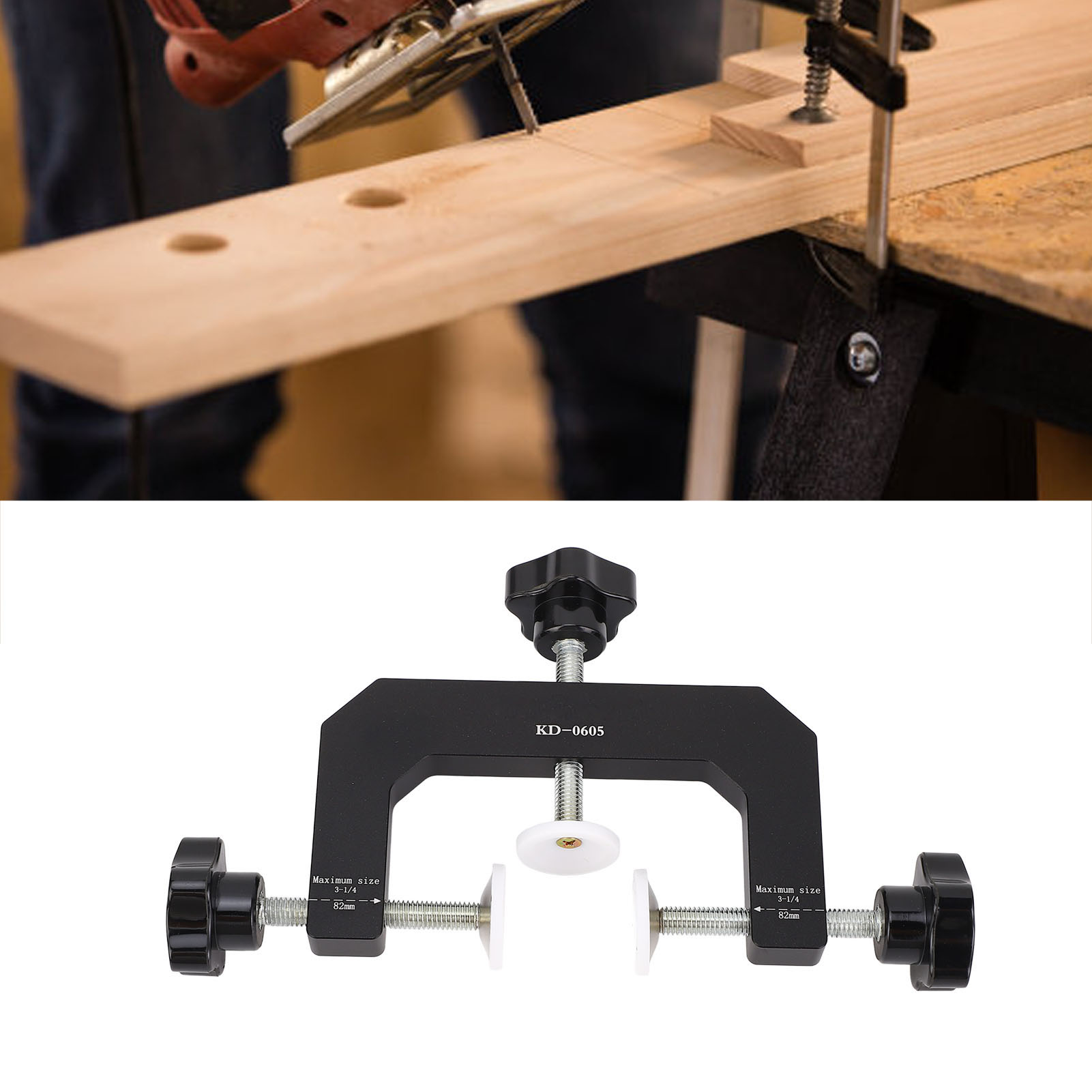 Woodworking Vise - แคลมป์รูปตัว G 3 ทาง อลูมิเนียมอัลลอยด์อเนกประสงค์ แคลมป์หนีบขอบสำหรับงานไม้