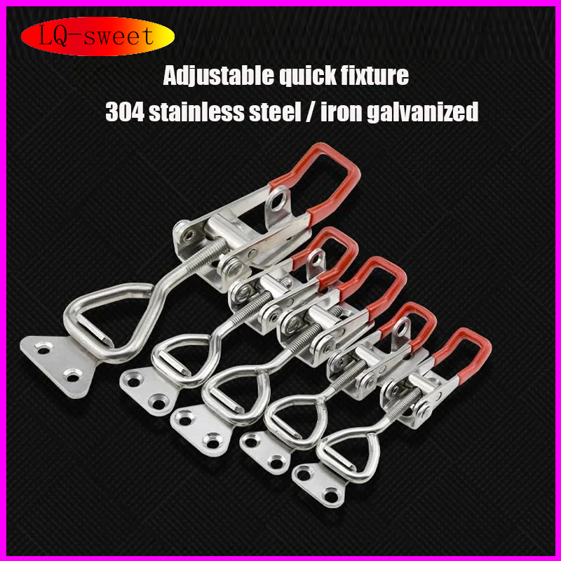 Woodworking Quick Clamps - กล่องเครื่องมือแบบปรับได้สลักล็อกสลับทำจากโลหะมีตะขอเกี่ยวถอดเร็วกันลื่นเครื่องมือหนีบแบบดึงดึง