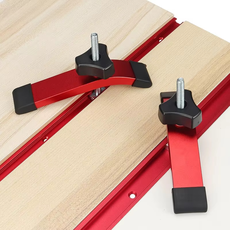 Woodworking Quick Clamps - ตัวหนีบยึดแบบเร็ว 1/2 ชิ้น ทำจากอะลูมิเนียม สำหรับงานไม้ ใช้กับราง