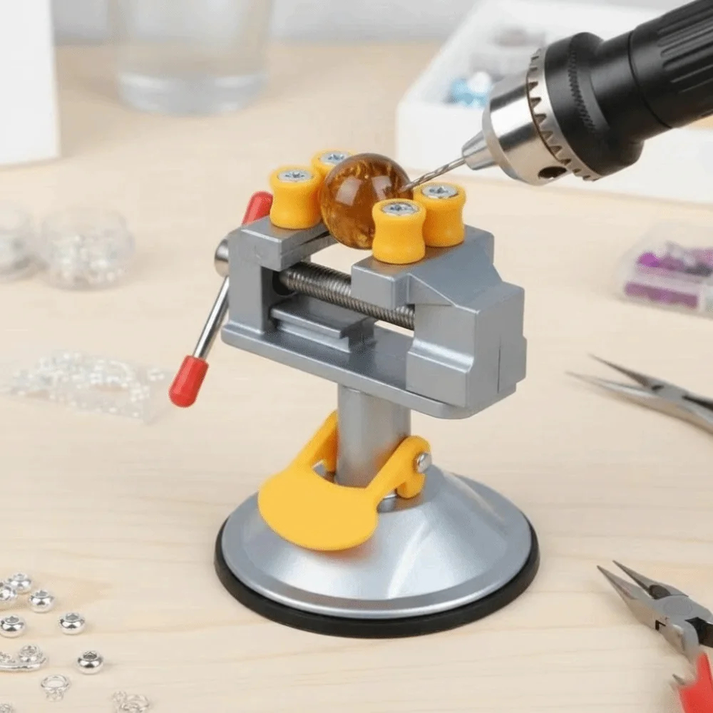 Woodworking Bench Vise - ขาตั้งเครื่องมือช่างแบบหมุนได้ สำหรับงานเจาะ งานแกะสลัก และงานทั่วไป ปรับระดับได้