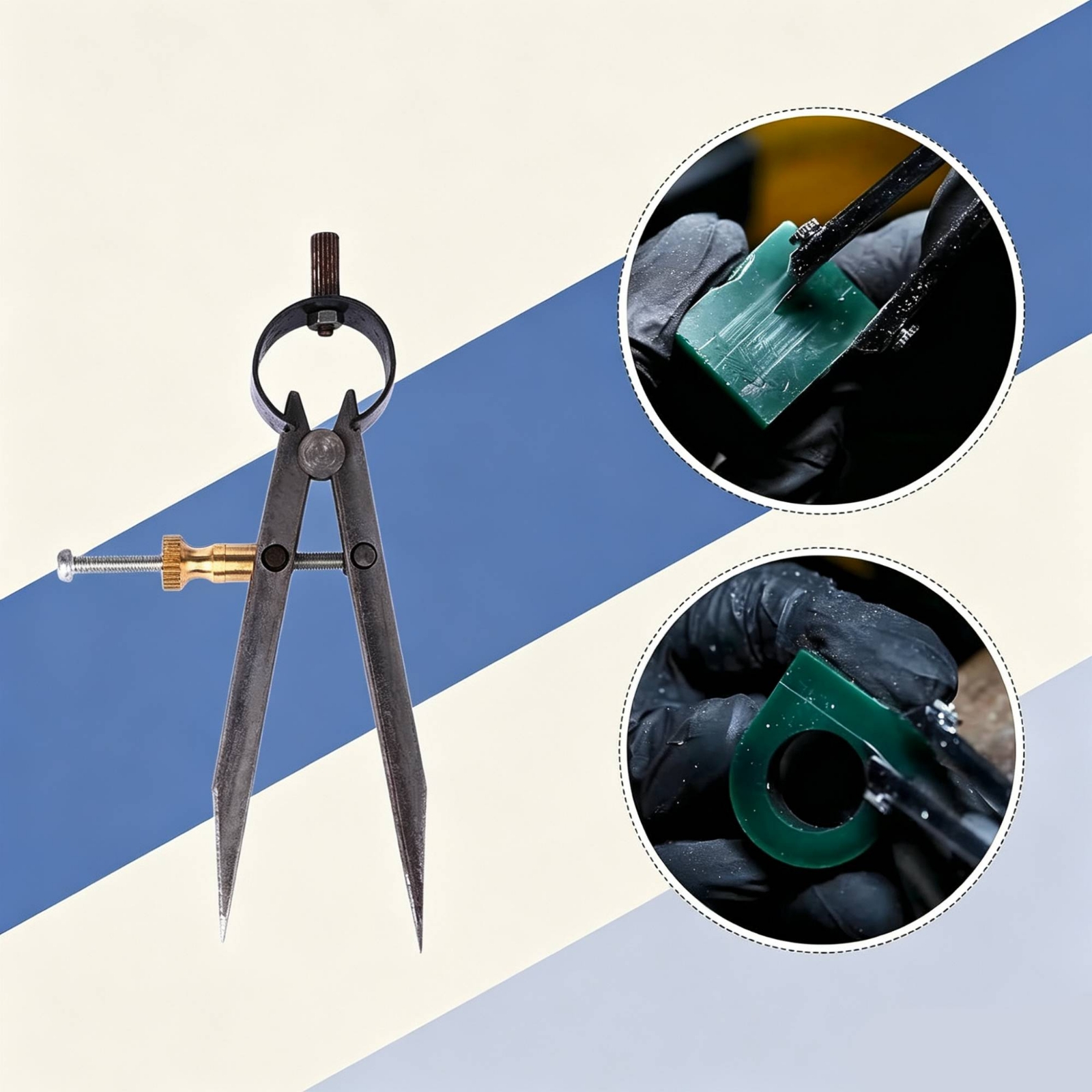 Band Saw Blade - ชุดเครื่องมือทำแหวน 8 ชิ้น พร้อมแกนทำแหวนและเครื่องวัดขนาด โครงเลื่อยพร้อมใบเลื่อย เหมาะสำหรับผู้เริ่มต้น