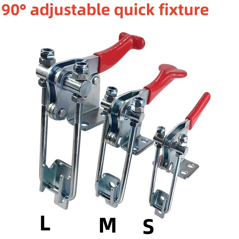 Woodworking Quick Clamps - ตัวหนีบแบบปลดเร็ว 90 องศา เหล็กชุบสังกะสี ปรับได้ พร้อมตัวล็อคกันลื่น