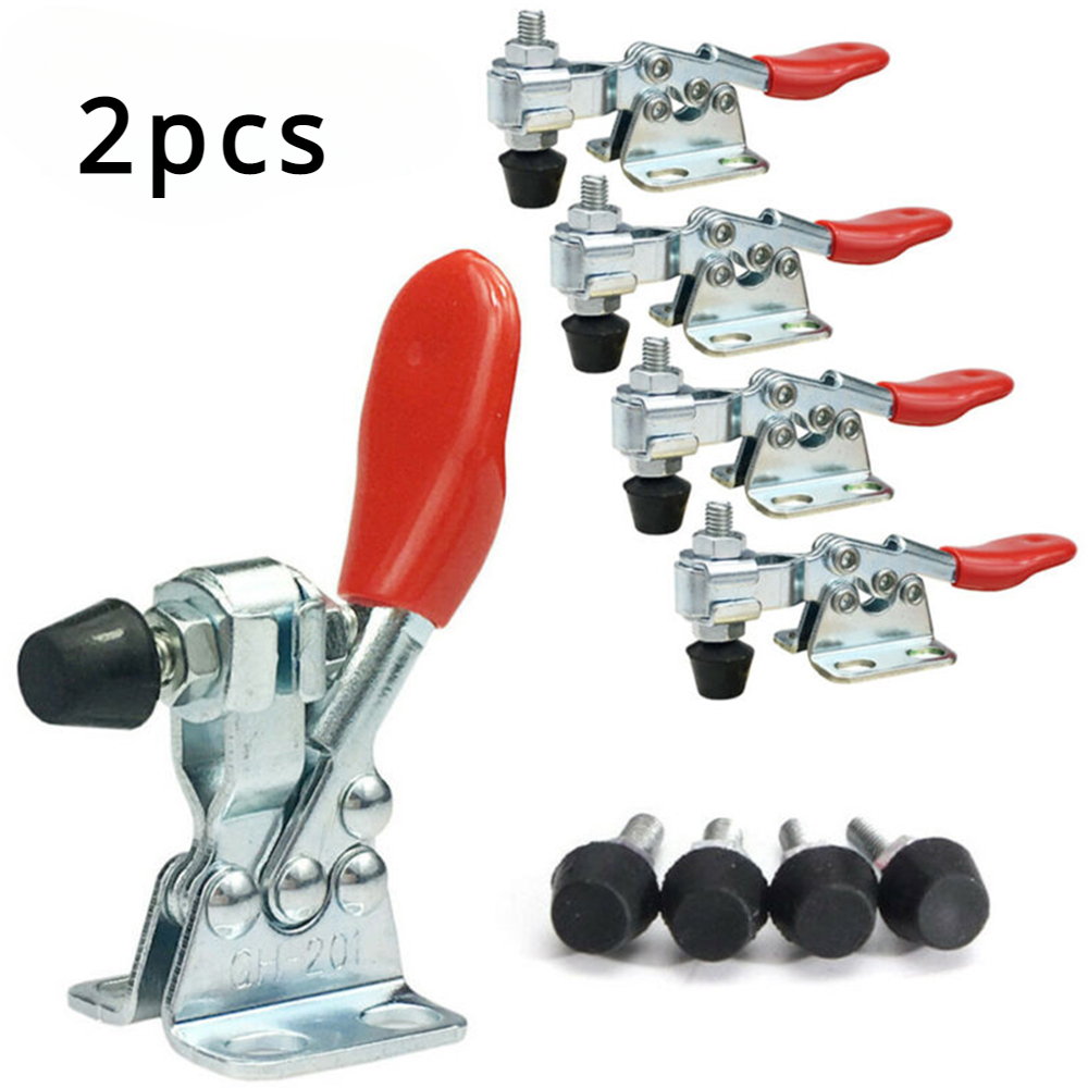 Woodworking Quick Clamps - 2ชิ้น GH-201แคลมป์สลับแบบแนวตั้ง/แนวนอนแบบปลดเร็ว GH201เครื่องมือมือบาร์รูปตัวยูสำหรับงานไม้