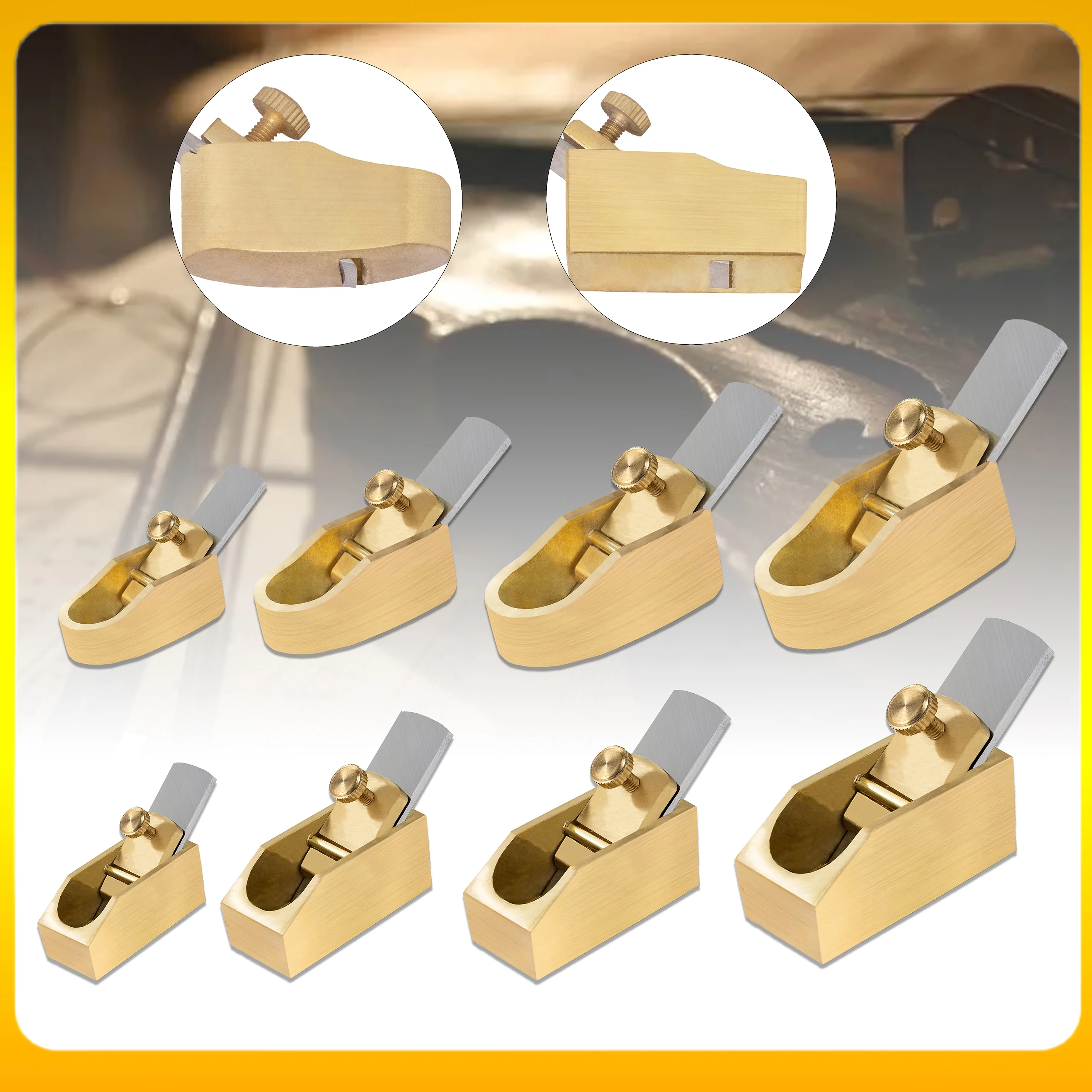 Woodworking Shop - เครื่องไสไม้แบบมือดัน ขอบโค้ง/ขอบแบน วัสดุทองเหลือง/ทองแดง ขนาด/รูปทรงเลือกได้