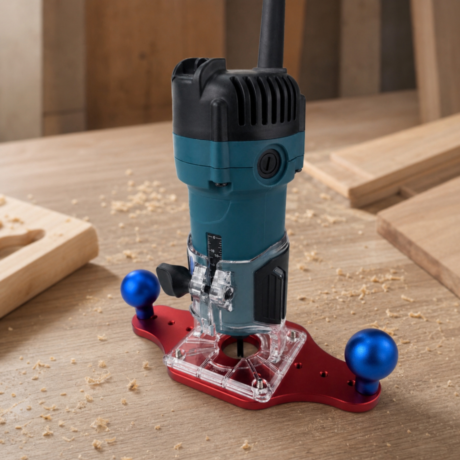 Woodworking Hardware - แผ่นฐานเครื่องตัดแต่งขอบ อะไหล่เครื่องมือชุบอโนไดซ์ อุปกรณ์เสริมที่แม่นยำ ทนทานสูง สำหรับช่างไม้ งานไม้