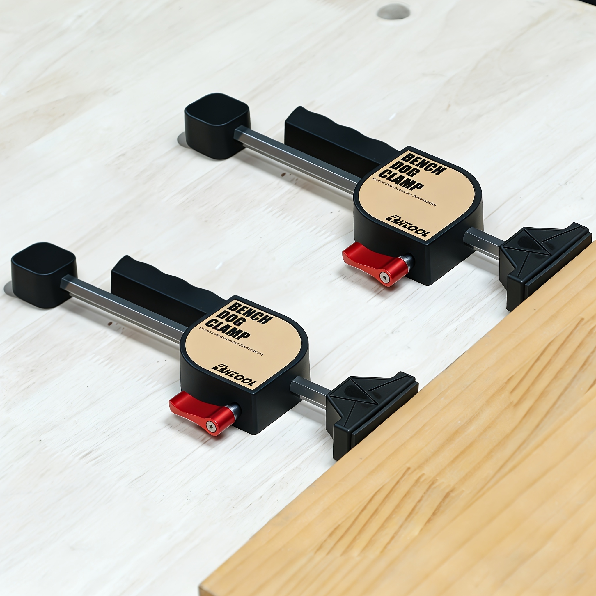 Woodworking Vise - ชุดคลิปล็อค Workbench Dog Holes ขนาด 19/20