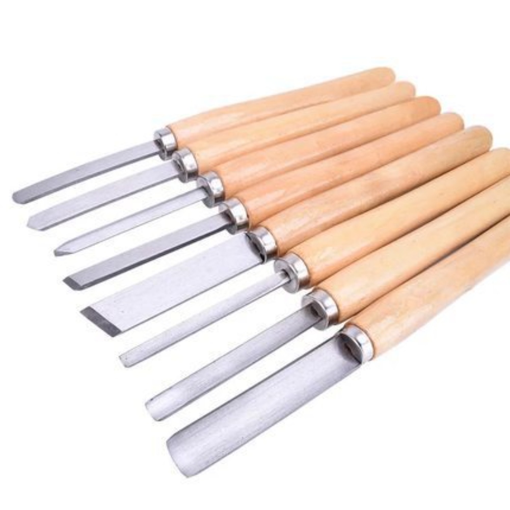 Skew Chisel Wood - ชุดสิ่วแกะสลักไม้ สำหรับงานแกะสลักไม้ แบบปลายแหลม แบบปลายเฉียง ด้ามจับยาว ใบมีดอเนกประสงค์