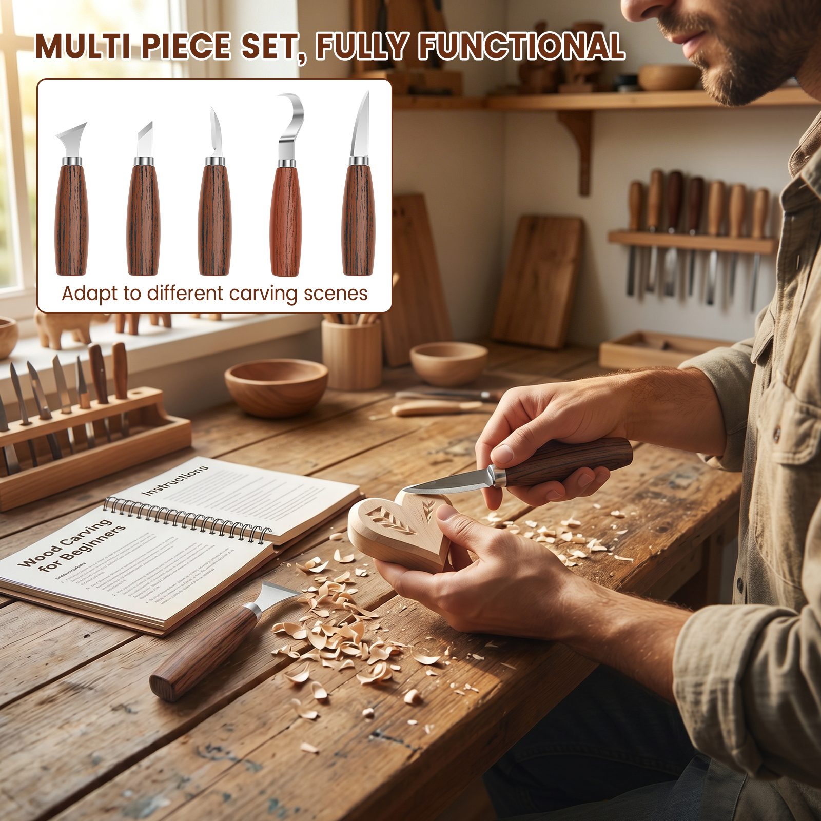 ชุดมีดแกะสลักไม้สำหรับทำช้อน ช - Woodworking Kits For Beginners บทวิจารณ์และราคา