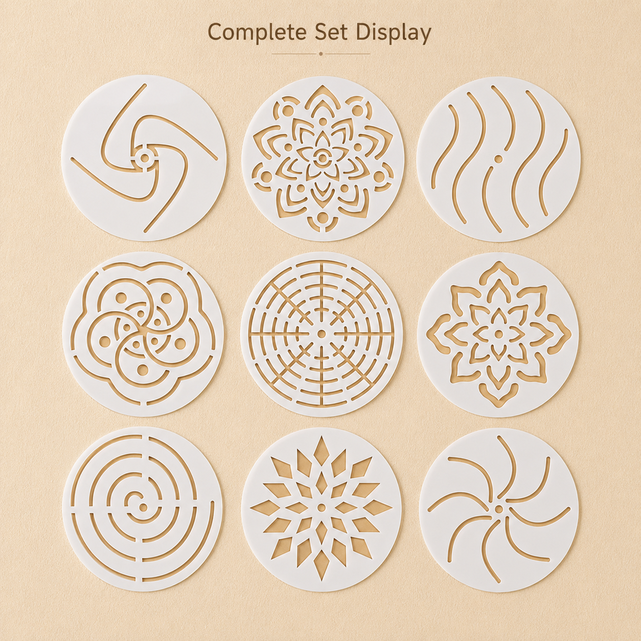 ชุดลายฉลุแมนดาลาแบบกลม 9 ชิ้น  - Woodworking Art บทวิจารณ์และราคา