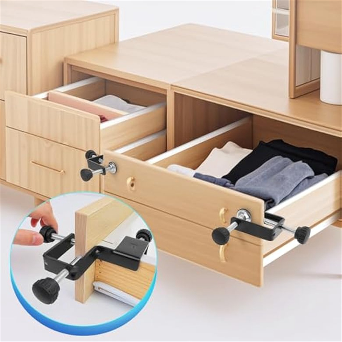 A002 2 ชิ้นลิ้นชักด้านหน้าคลิป - Woodworking Hardware บทวิจารณ์และราคา