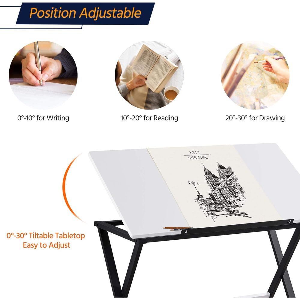 โต๊ะวาดภาพ โต๊ะศิลปะ โต๊ะทำงาน - Woodworking Art บทวิจารณ์และราคา