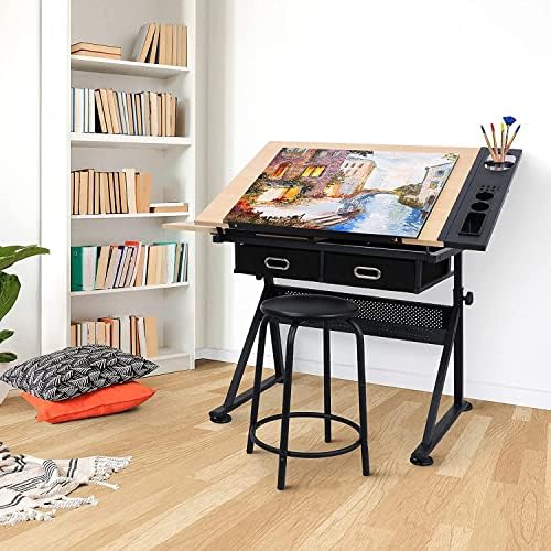 โต๊ะเขียนแบบพร้อมลิ้นชักเก็บขอ - Woodworking Art บทวิจารณ์และราคา