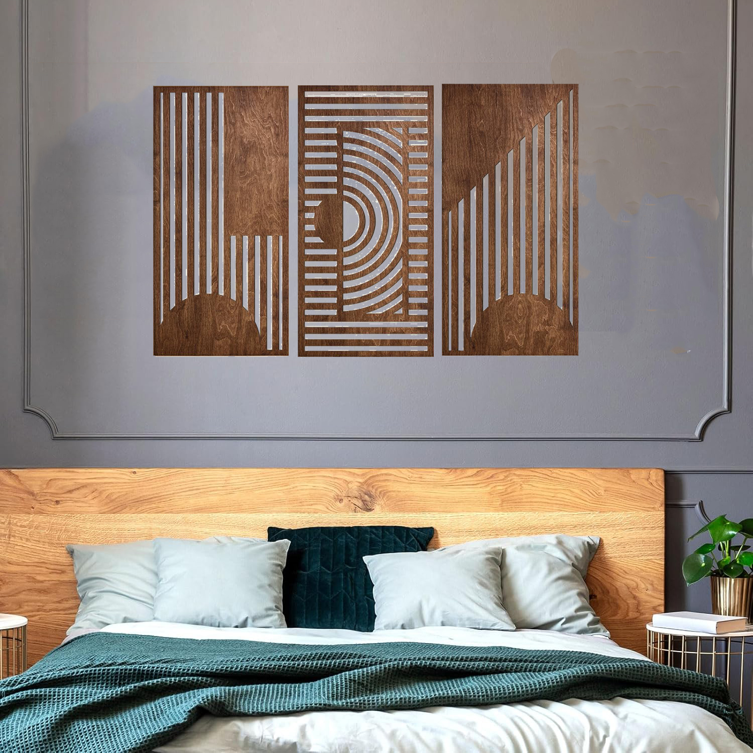 ชุดตกแต่งผนังไม้ลายเรขาคณิต 3  - Woodworking Art บทวิจารณ์และราคา