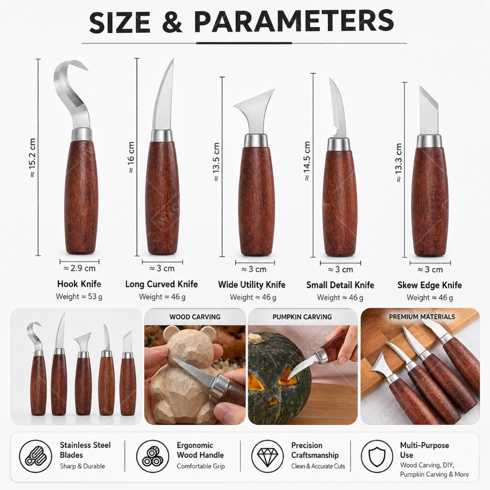 ชุดสิ่วแกะสลักไม้ WXCOO ใบมีดเ - Woodworking Kits For Beginners บทวิจารณ์และราคา