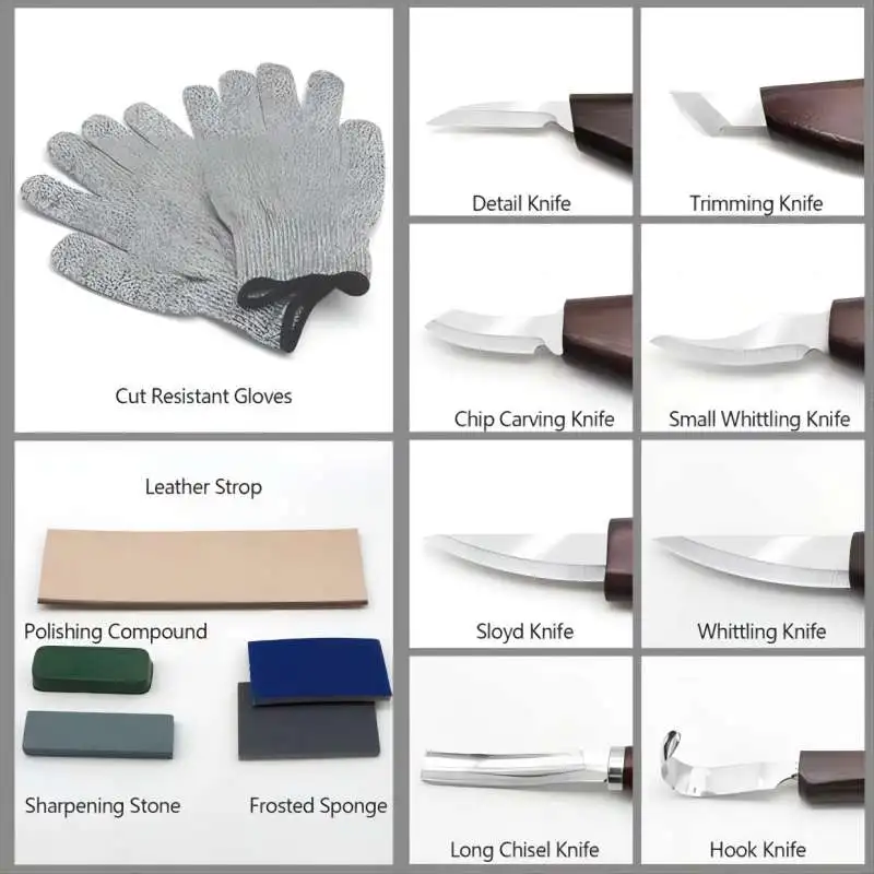 ไม้แกะสลักชุด 15PCS ไม้แกะสลัก - Woodworking Kits For Beginners บทวิจารณ์และราคา