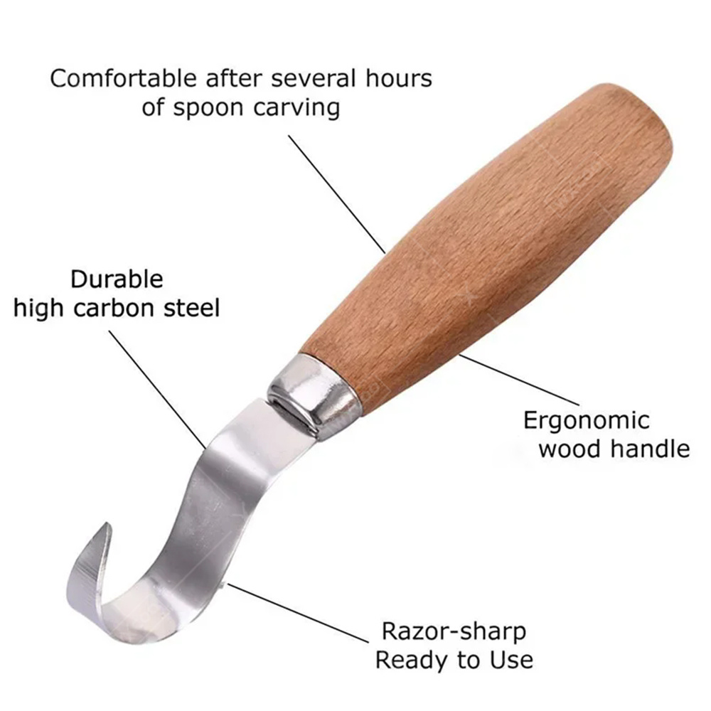 มีดแกะสลักไม้ WXCOO แบบโค้งมน  - Woodworking Hardware บทวิจารณ์และราคา