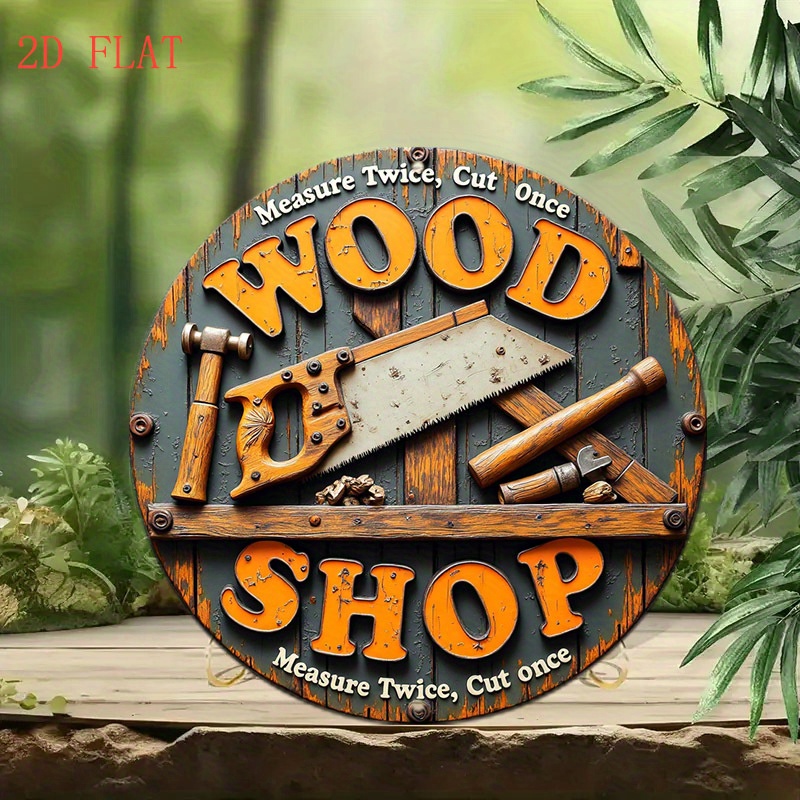 ป้ายโลหะทรงกลมขนาด 8 นิ้ว สไตล - Woodworking Art บทวิจารณ์และราคา