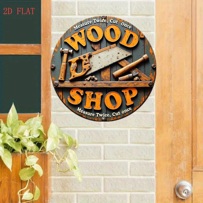 ป้ายโลหะทรงกลมขนาด 8 นิ้ว สไตล - Woodworking Art บทวิจารณ์และราคา