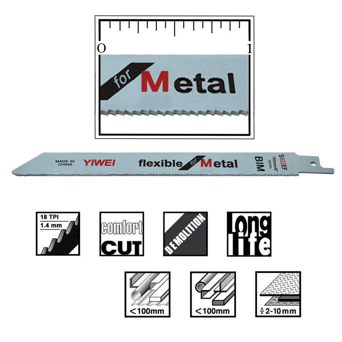 ใบเลื่อยแบบลูกสูบ150/200/225มม - Band Saw Blade บทวิจารณ์และราคา