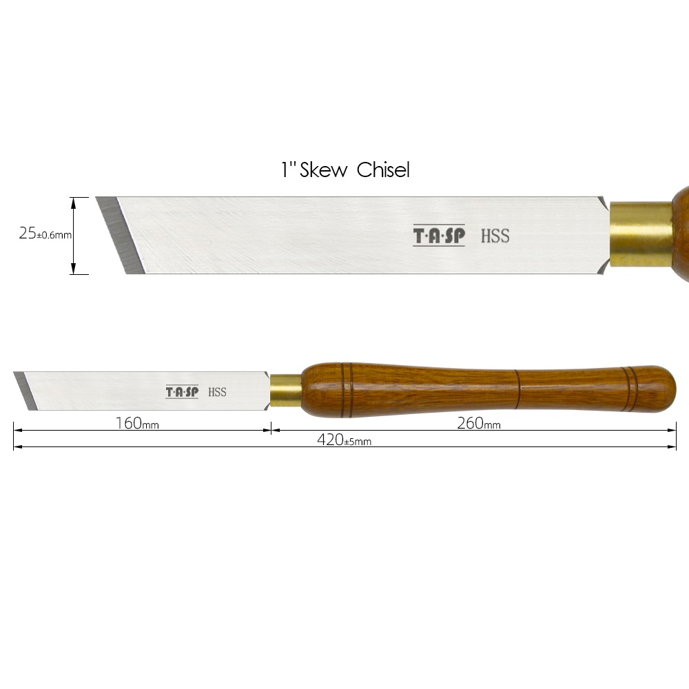 สิ่วเฉือนไม้ TASP HSS พร้อมด้า - Skew Chisel Wood บทวิจารณ์และราคา