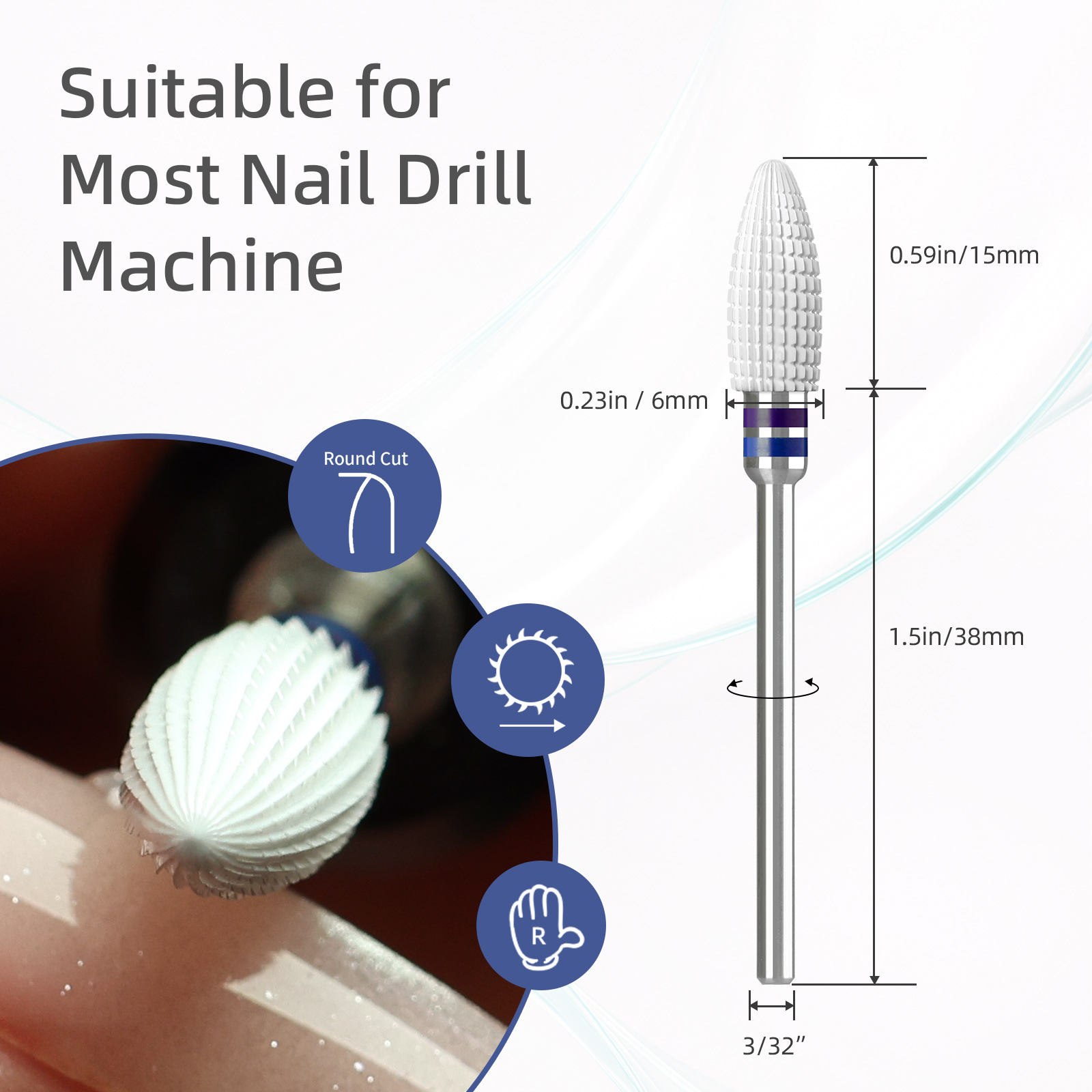 ดอกสว่านเจียรเล็บเซรามิกคอมโพส - Woodworking File บทวิจารณ์และราคา